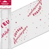 CHEMIN DE TABLE INTISSÉ ANNIVERSAIRE 5M ROUGE