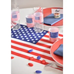 CHEMIN DE TABLE INTISSÉ DRAPEAU USA 30CMX5M