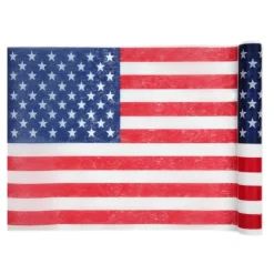 CHEMIN DE TABLE INTISSÉ DRAPEAU USA 30CMX5M