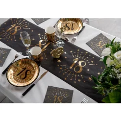 CHEMIN DE TABLE INTISSÉ ÂGE 18 ANS 30CMX5M NOIR