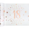 CHEMIN DE TABLE INTISSÉ ÂGE 18 ANS 30CMX5M OR ROSE