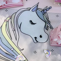 CHEMIN DE TABLE INTISSÉ LICORNE DESSIN 30CMX5M