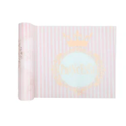 CHEMIN DE TABLE INTISSÉ PRINCESSE 30CMX3M ROSE