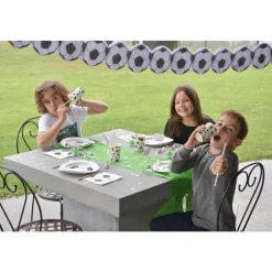 CHEMIN DE TABLE INTISSÉ TERRAIN FOOT 30CMX5M VERT