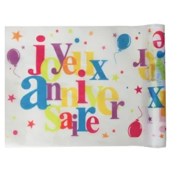 CHEMIN DE TABLE JOYEUX ANNIVERSAIRE 5M