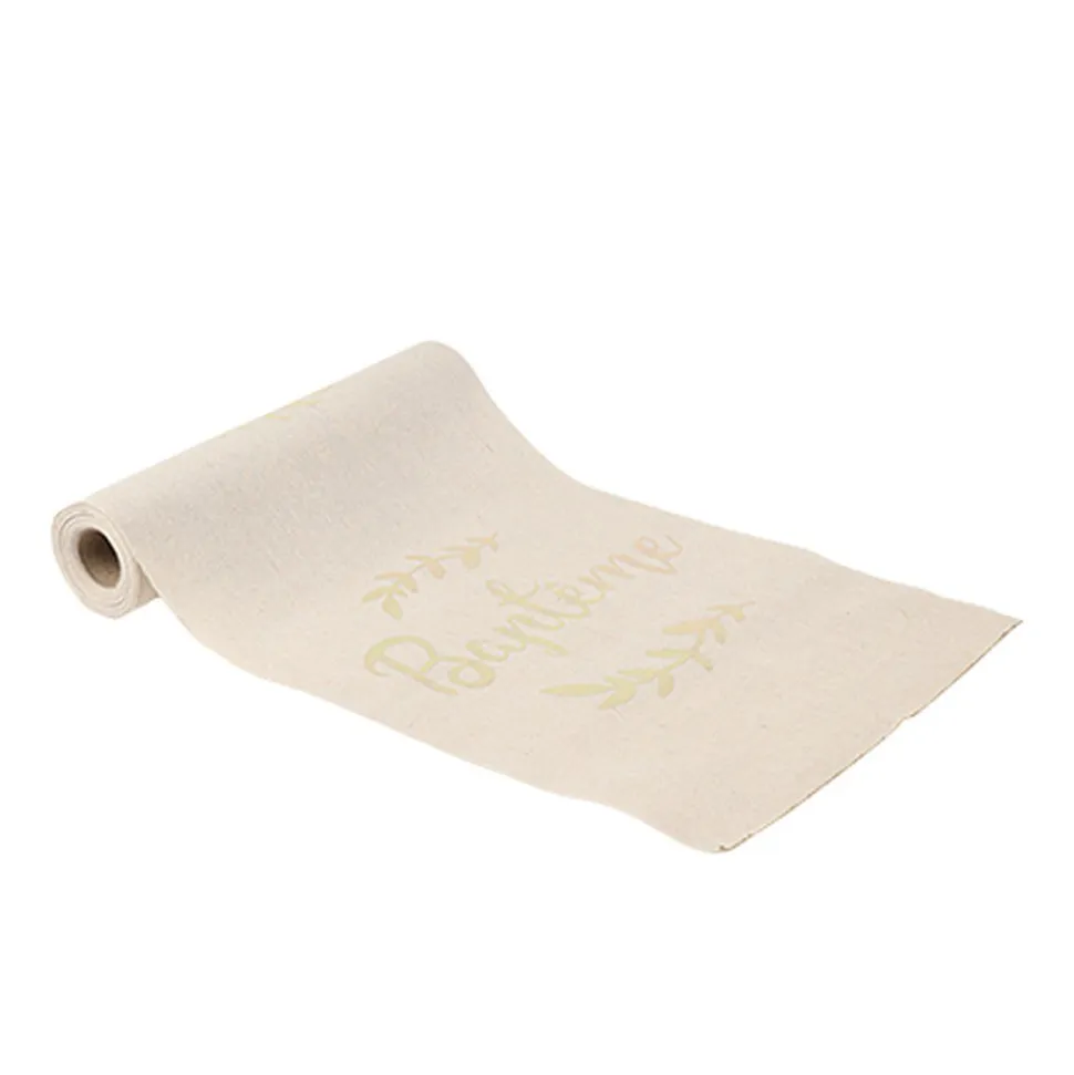 CHEMIN DE TABLE LIN BAPTÊME 28CMX5M