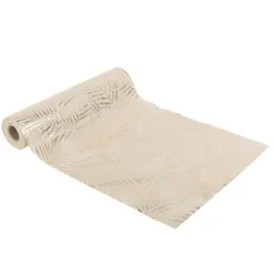 CHEMIN DE TABLE LIN PALMIER DORÉ 28CMX5M