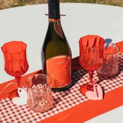 CHEMIN DE TABLE LIN VICHY RÉTRO 28CMX5M ROUGE
