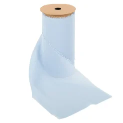 CHEMIN DE TABLE MOUSSELINE 15CMX3M BLEU GLACIER