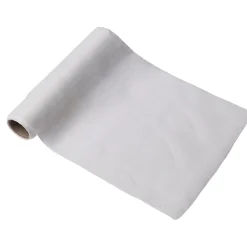 CHEMIN DE TABLE MOUSSELINE 28CMX5M BLANC