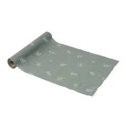 CHEMIN DE TABLE MOUSSELINE OLIVIER 28CMX5M VERT