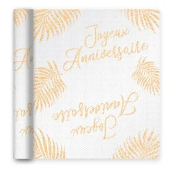 CHEMIN DE TABLE ORGANZA TROPICAL PARTY 28CMX4M
