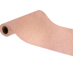 CHEMIN DE TABLE PAILLETTES PREMIUM 30X5M OR ROSE