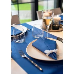CHEMIN DE TABLE PAPIER AIRLAID 40CMX6M BLEU FONCÉ