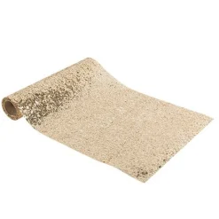 CHEMIN DE TABLE SEQUINS 28CMX3M CHAMPAGNE