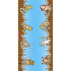 CHEMIN DE TABLE TISSU ASTÉRIX GAULOIS 28CMX3M BLEU