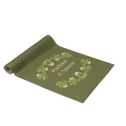 CHEMIN DE TABLE TISSU BOTANICA 28CMX5M PISTACHE