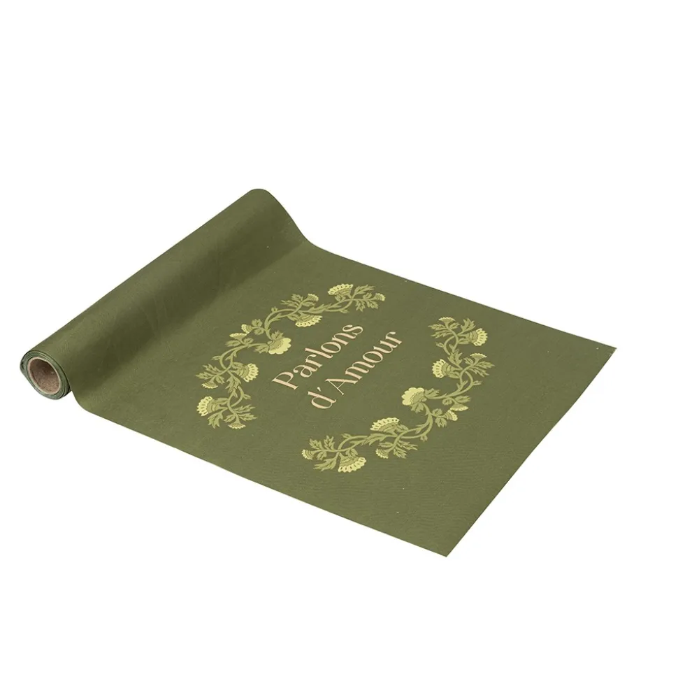 CHEMIN DE TABLE TISSU BOTANICA 28CMX5M PISTACHE