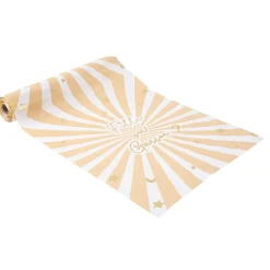 CHEMIN DE TABLE TISSU DOUX BÉBÉ 28CMX3M CAMEL