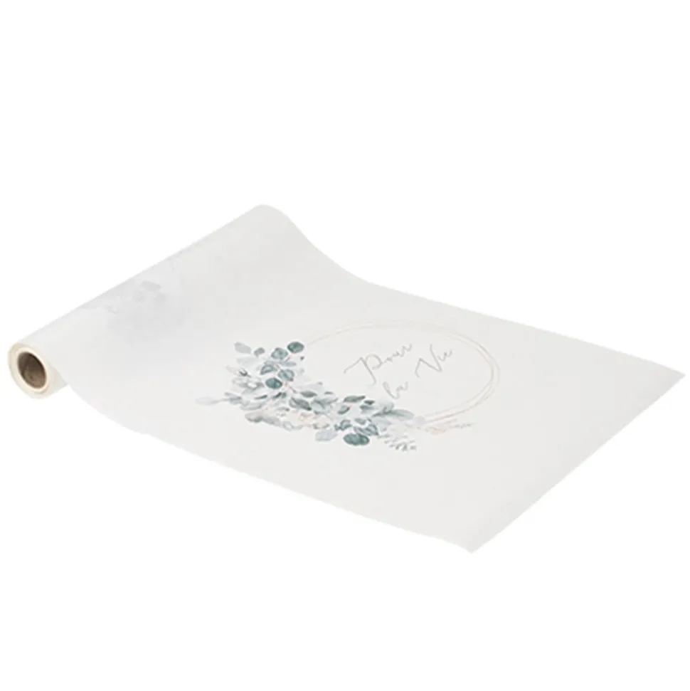CHEMIN DE TABLE TISSU JARDIN BOTANIQUE 28CMX3M