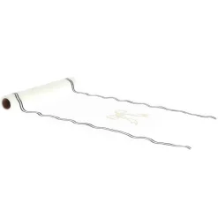 CHEMIN DE TABLE TISSU NUD OR 28CMX5M BLANC