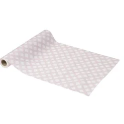 CHEMIN DE TABLE TISSU VICHY 28CMX5M ROSE BLANC