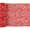 CHEMIN DE TABLE VOILE AMOUR FOREVER 28CMX3M ROUGE