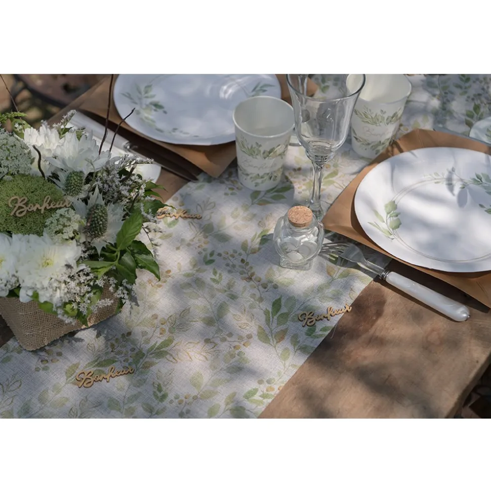 CHEMIN DE TABLE VOILE BONHEUR 26CMX3M