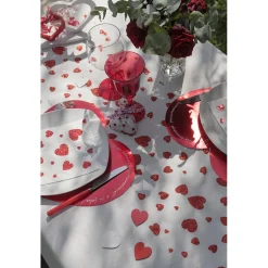 CHEMIN DE TABLE VOILE POLYESTER CUR 28CMX3M BLANC