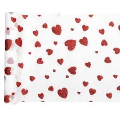 CHEMIN DE TABLE VOILE POLYESTER CUR 28CMX3M BLANC