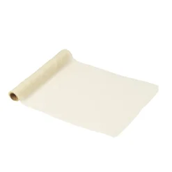 CHEMIN DE TABLE VOILE SATINÉ 28CMX3M CRÈME