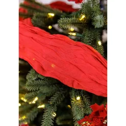 CHEMIN DE TABLE VOILE ÉTAMINE 90CMX3M ROUGE