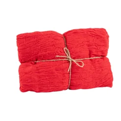 CHEMIN DE TABLE VOILE ÉTAMINE 90CMX3M ROUGE