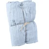 CHEMIN DE TABLE VOILE ÉTAMINE 90CMX3M BLEU POUDRÉ