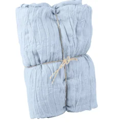 CHEMIN DE TABLE VOILE ÉTAMINE 90CMX3M BLEU POUDRÉ