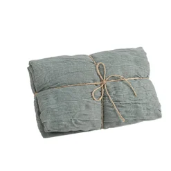 CHEMIN DE TABLE VOILE ÉTAMINE 90CMX3M SAUGE