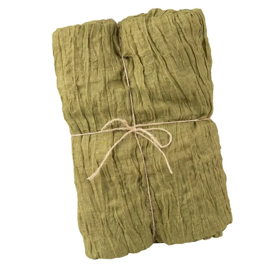 CHEMIN DE TABLE VOILE ÉTAMINE 90CMX3M PISTACHE