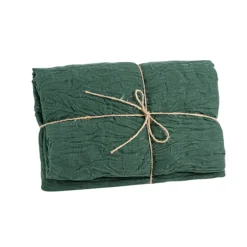 CHEMIN DE TABLE VOILE ÉTAMINE 90CMX3M VERT ANGLAIS