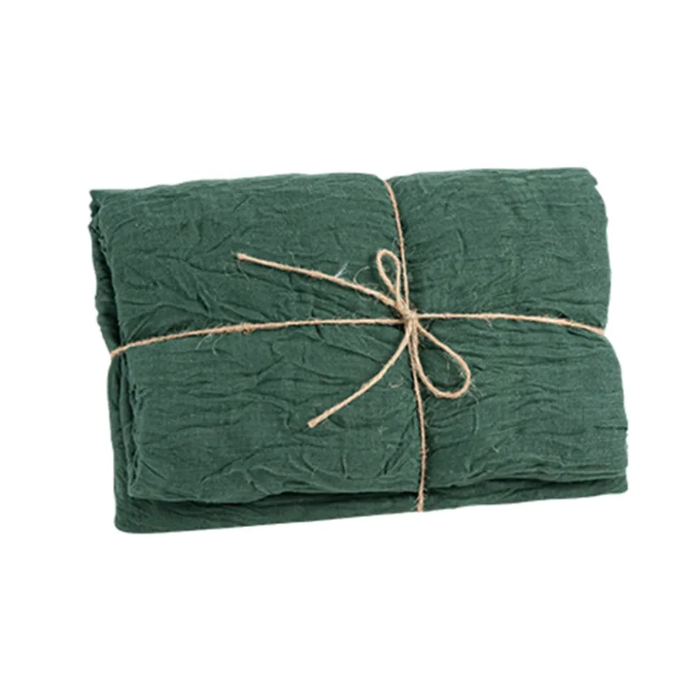 CHEMIN DE TABLE VOILE ÉTAMINE 90CMX3M VERT ANGLAIS