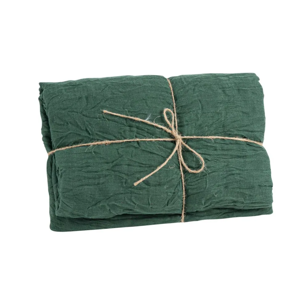 CHEMIN DE TABLE VOILE ÉTAMINE 90CMX3M VERT ANGLAIS