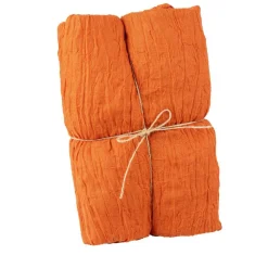 CHEMIN DE TABLE VOILE ÉTAMINE 90CMX3M TERRACOTTA