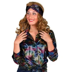 CHEMISE DISCO SEQUIN NOIR FEMME