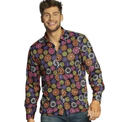 CHEMISE FLOWER POWER SEVENTIES HIPPIE HOMME
