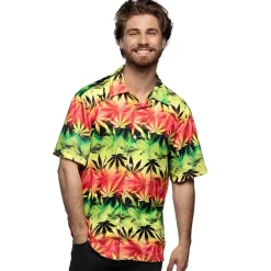 CHEMISE HAWAÏENNE JAMAÏQUE FEUILLES HOMME