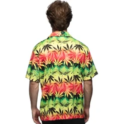 CHEMISE HAWAÏENNE JAMAÏQUE FEUILLES HOMME