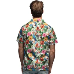 CHEMISE HAWAÏENNE PERROQUETS HOMME
