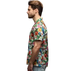 CHEMISE HAWAÏENNE PERROQUETS HOMME