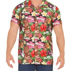 CHEMISE HAWAÏENNE POLYESTER ALOHA TOURISTE HOMME