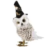 CHOUETTE CHAPEAU SORCIÈRE SEQUIN MAGIE 30CM BLANC