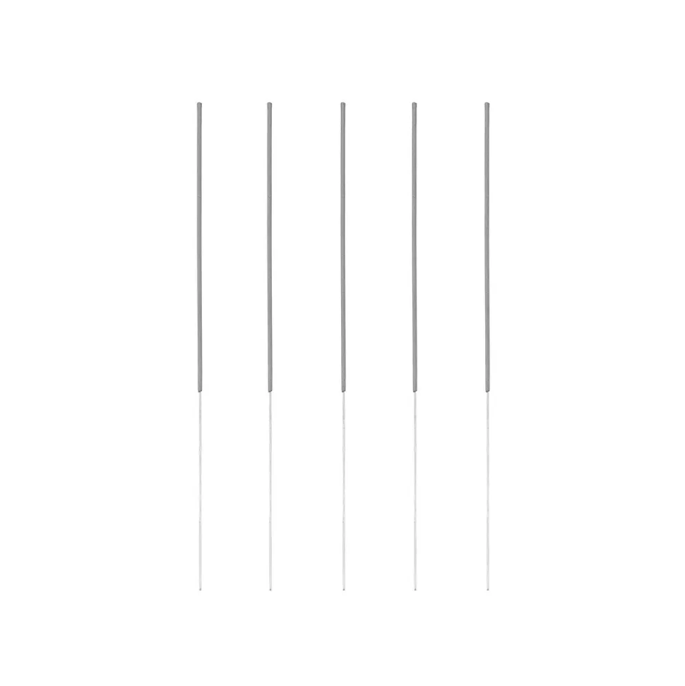 5 CIERGES MAGIQUES 40CM ARGENT - F2